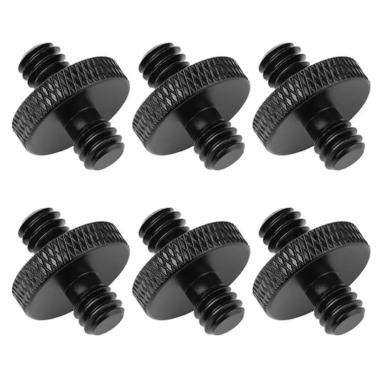 1/4 Inch Male Tripod Screw Adapter - Double Head Threaded Stud Converter for Camera Tripod Microphone Mount Accessories