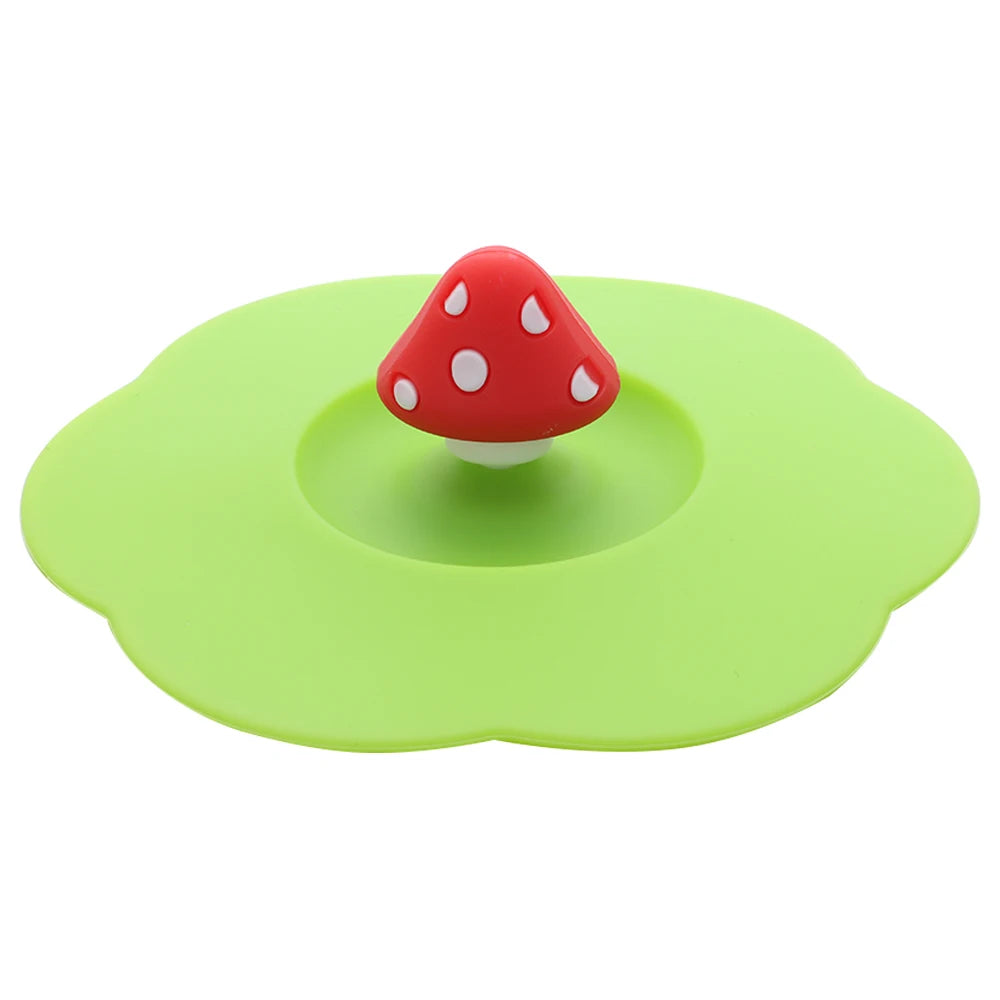 Cartoon 10cm Cute Silicone Cup Cover - Heat-Resistant, Leak-Proof, Dustproof Sealed Lid for Tea Cups