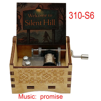 Silent Hill 2 “Promise” 18-Note Music Box – Classic Game Soundtrack, Wooden Home Decor and Gift Ornament