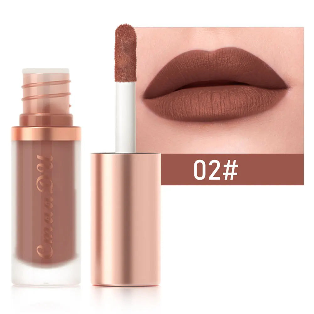 Waterproof Matte Velvet Lip Glaze – Moisturizing, Long-Lasting, Non-Stick Lip Gloss Lipstick Makeup