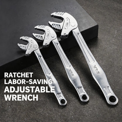 Crab Claw Wrench - Heavy-Duty Adjustable Self-Locking Ratchet Tool for Auto, Motorcycle & Pipe Repair