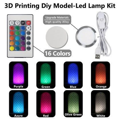 Bambu Lab 3D Printing DIY Creative Model – Wireless Mouse, Aviation Engine, LED Light Kit 001 for 3D Printer