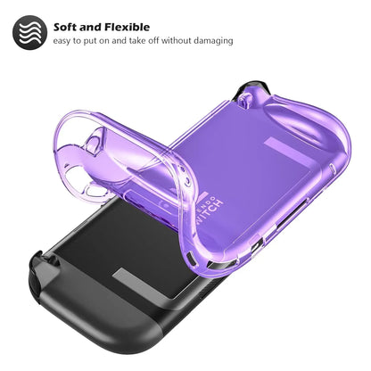 Protective Case Kit for Nintendo Switch 2 (2025) — Clear TPU Cover, Anti-Scratch, Shock-Absorption, Ergonomic Grip Design