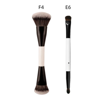 F4 Dual-Ended Makeup Brush – Foundation, Powder, Blush, Contour & Eyeshadow Concealer Brush