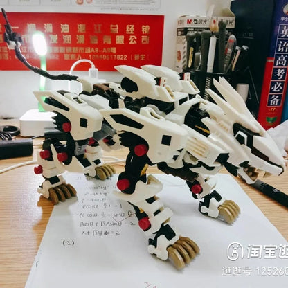 BT ZOIDS White Liger ZERO Building Kit - 1:72 Scale Full Action Assembly Model Collection Gift