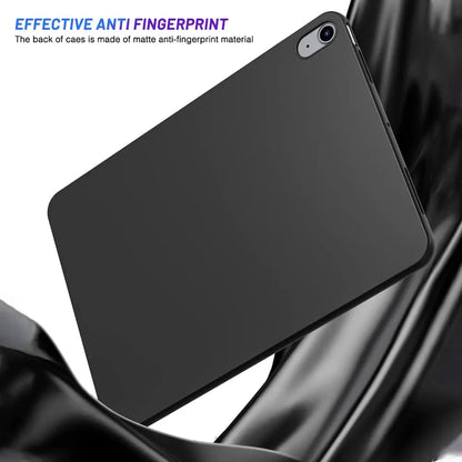 Black Silicone iPad Case - Flexible Soft TPU Protective Cover for iPad Air, Mini, 5th–10th Gen and Pro 11/12.9-Inch