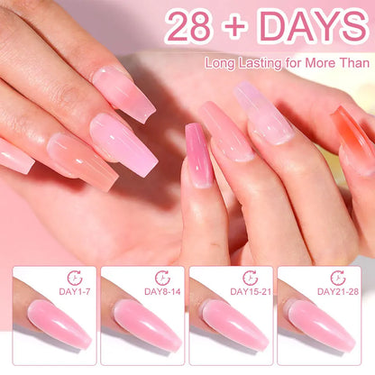 LIMEGIRL 30ml Nail Extension Gel – Glitter Soak-Off Acrylic UV Poly Gel for Quick Nail Build & Manicure