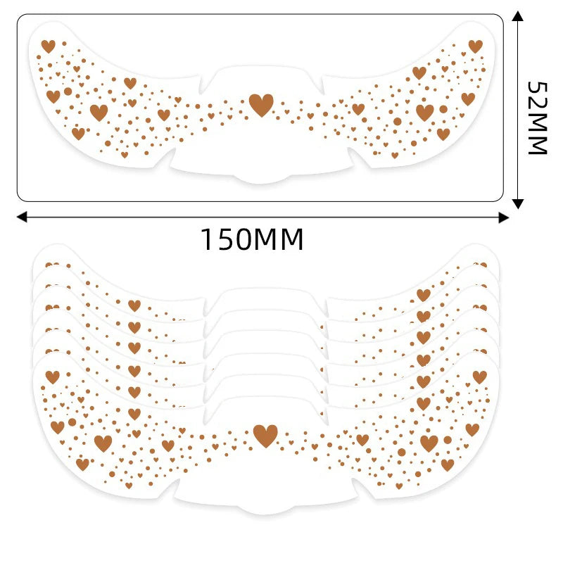 6pcs Metallic Fake Freckles Temporary Tattoos — Gold & Silver Face Stickers for Makeup and Hot Stamping