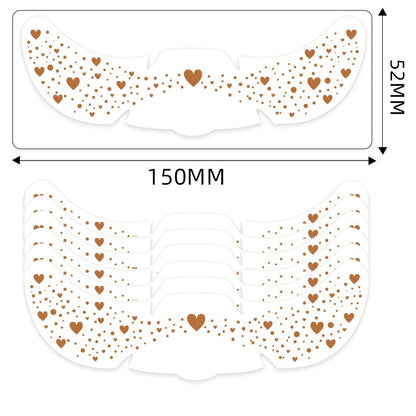 6pcs Metallic Fake Freckles Temporary Tattoos — Gold & Silver Face Stickers for Makeup and Hot Stamping