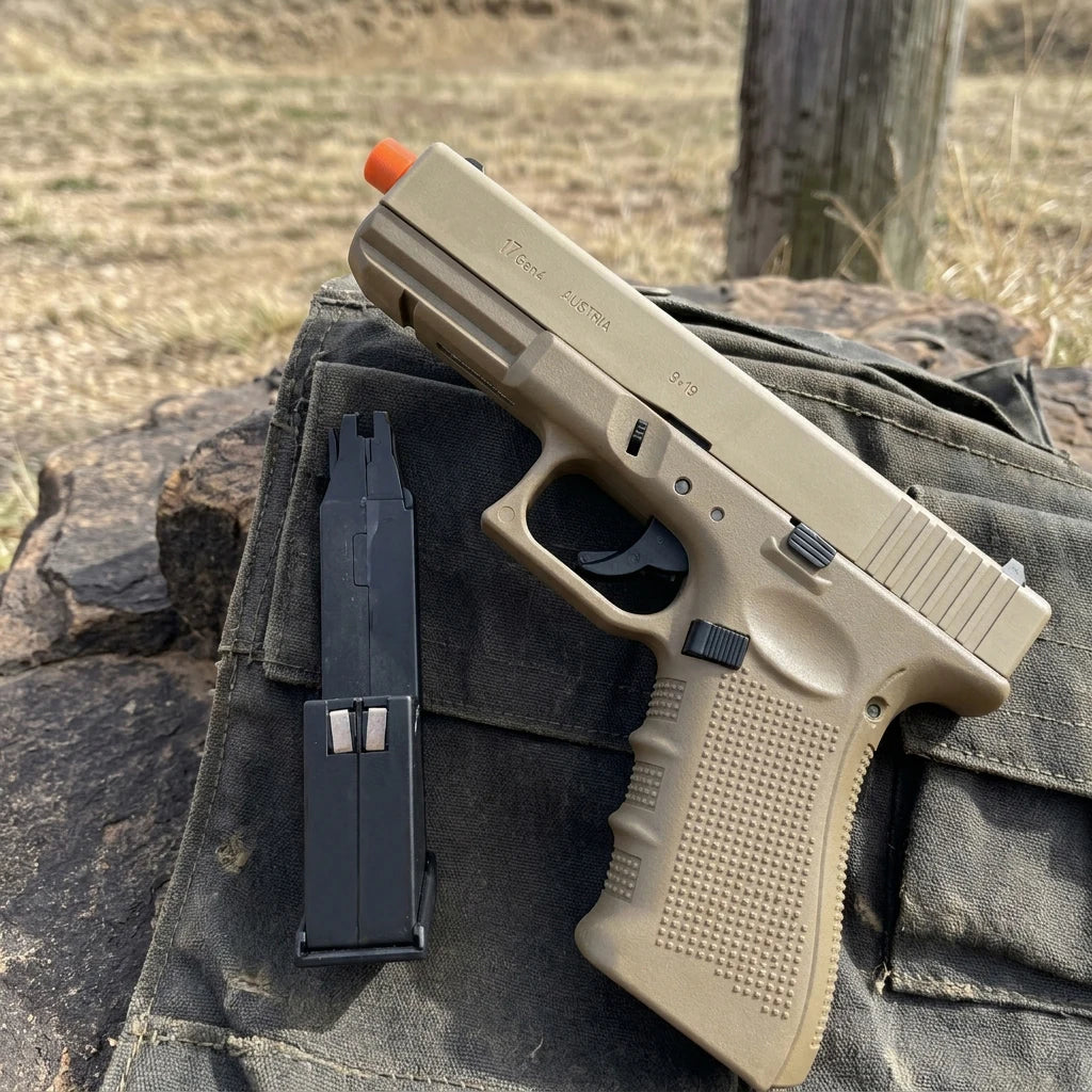 G17 Electric Toy Pistol - Nylon Frame Semi-Automatic Toy Blaster with Rechargeable Battery, Bullets Not Included