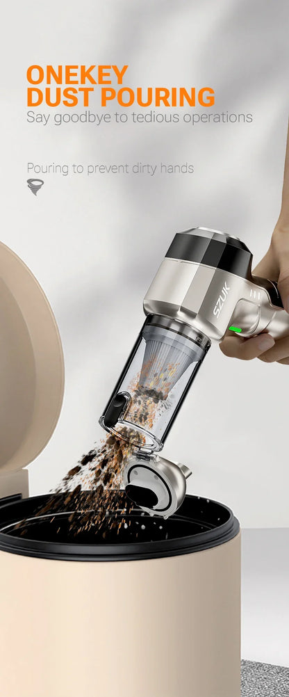 SZUK 9998700PA Car Vacuum Cleaner – Strong Suction Cordless Handheld Portable Cleaning Machine