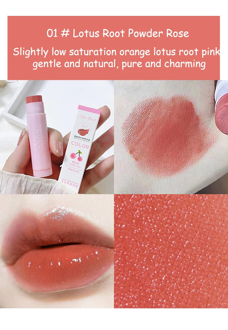 Cute Red Tint Lipstick Set – Moisturizing Colored Lip Balm with Anti-Drying & Fade-Resistant Lip Care Cosmetics