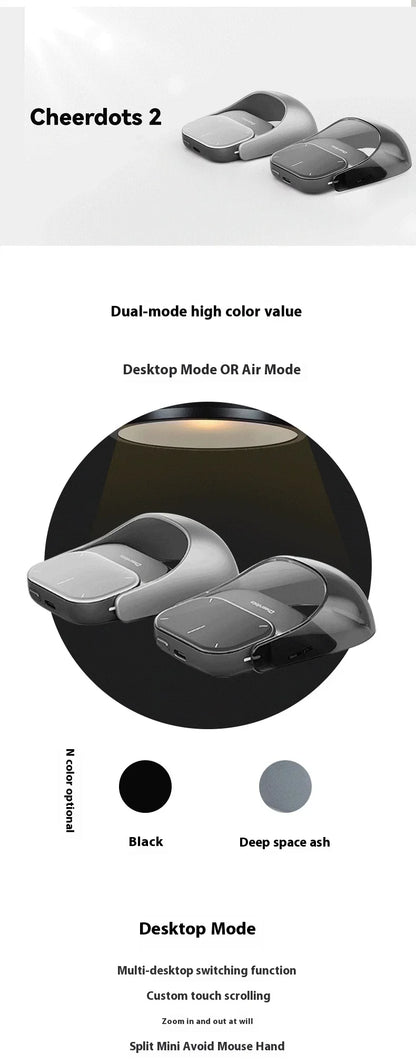 Cheerdots 2 Detachable Air Mouse – Wireless Touchpad, Laser AI Recording, ChatGPT Mobile Presenter & Remote Control