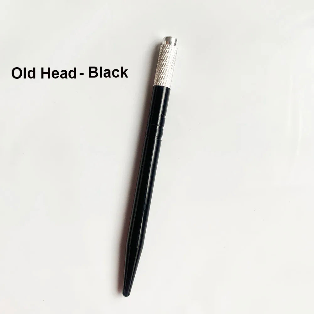 10pcs Permanent Makeup Eyebrow Tattoo Pens — Manual Tebori Microblading Stainless Steel Lock-Pin Tools