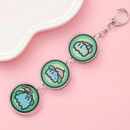 Anime Acrylic Keychain – Cute Cartoon Car Bag Pendant, Creative Gift for Friends & Fans, Fun Keyring Charm