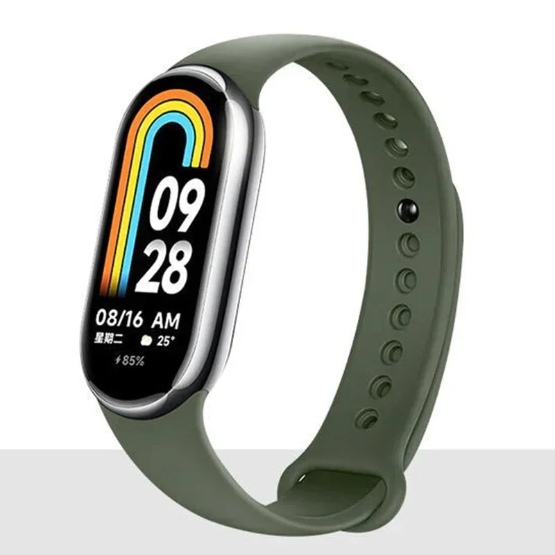 Silicone Sport Strap for Xiaomi Mi Band 8 NFC – Replacement Smartwatch Bracelet