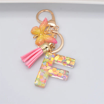 A-Z Letter Metal Keychain - Personalized Initial Car Key Ring & Name Gift