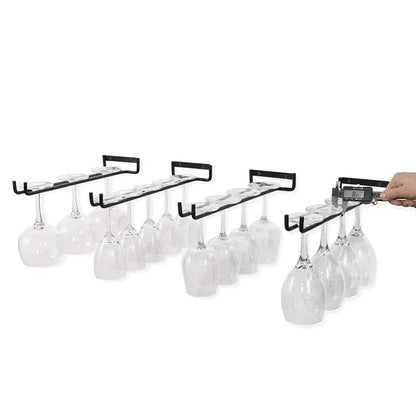 Wine Glass Holder Hanging Storage Rack - Wall-Mounted Wine Glass Hanger for Cabinet, Bar, and Home Decorative Storage Shelf Organizer