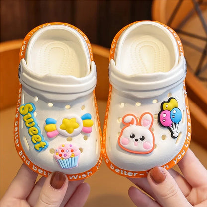 Kids Summer Sandals - Soft Anti-Skid Cartoon Hole Shoes for Boys & Girls
