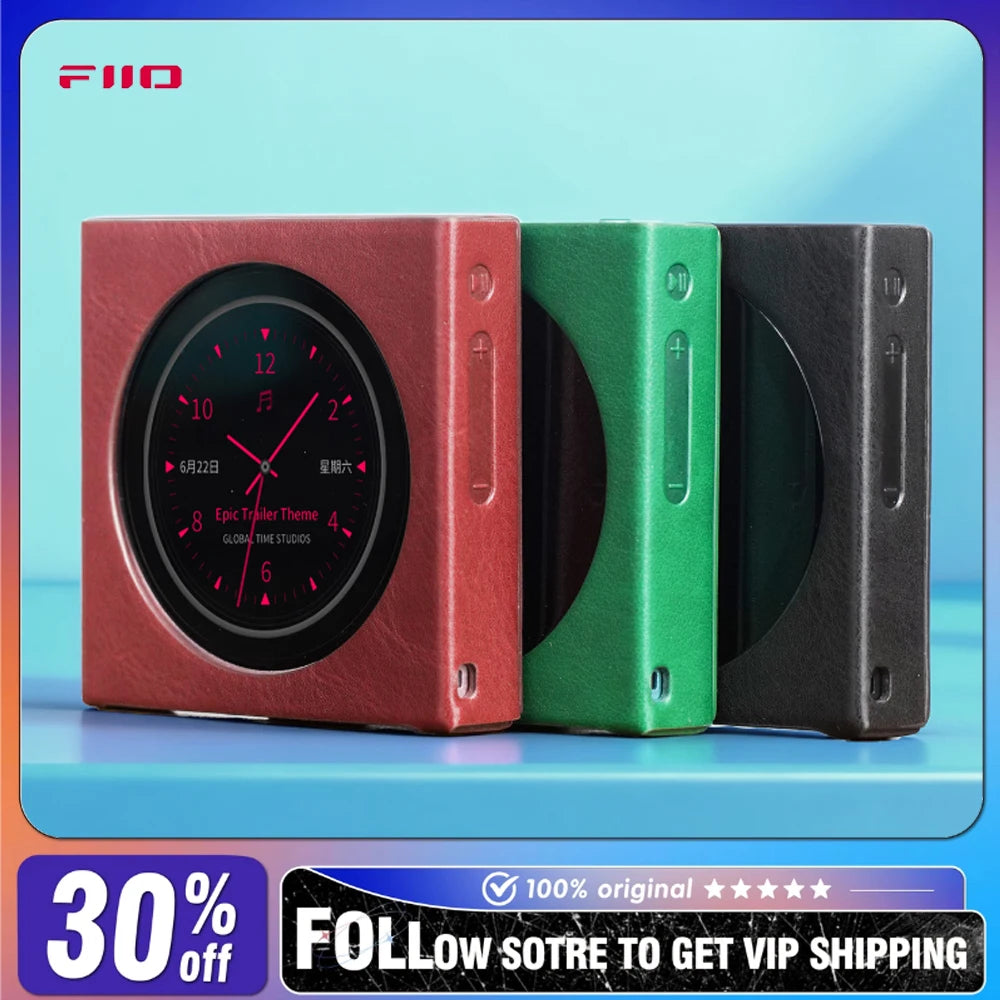 FiiO SK-DISC Magnetic Protective Case - PU Leather Cover for Snowsky DISC MP3 Music Player, Black/Red/Green