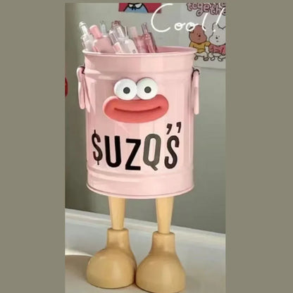 Cartoon Pen & Pencil Holder — Desk Organizer for Office, Home, and Study Storage