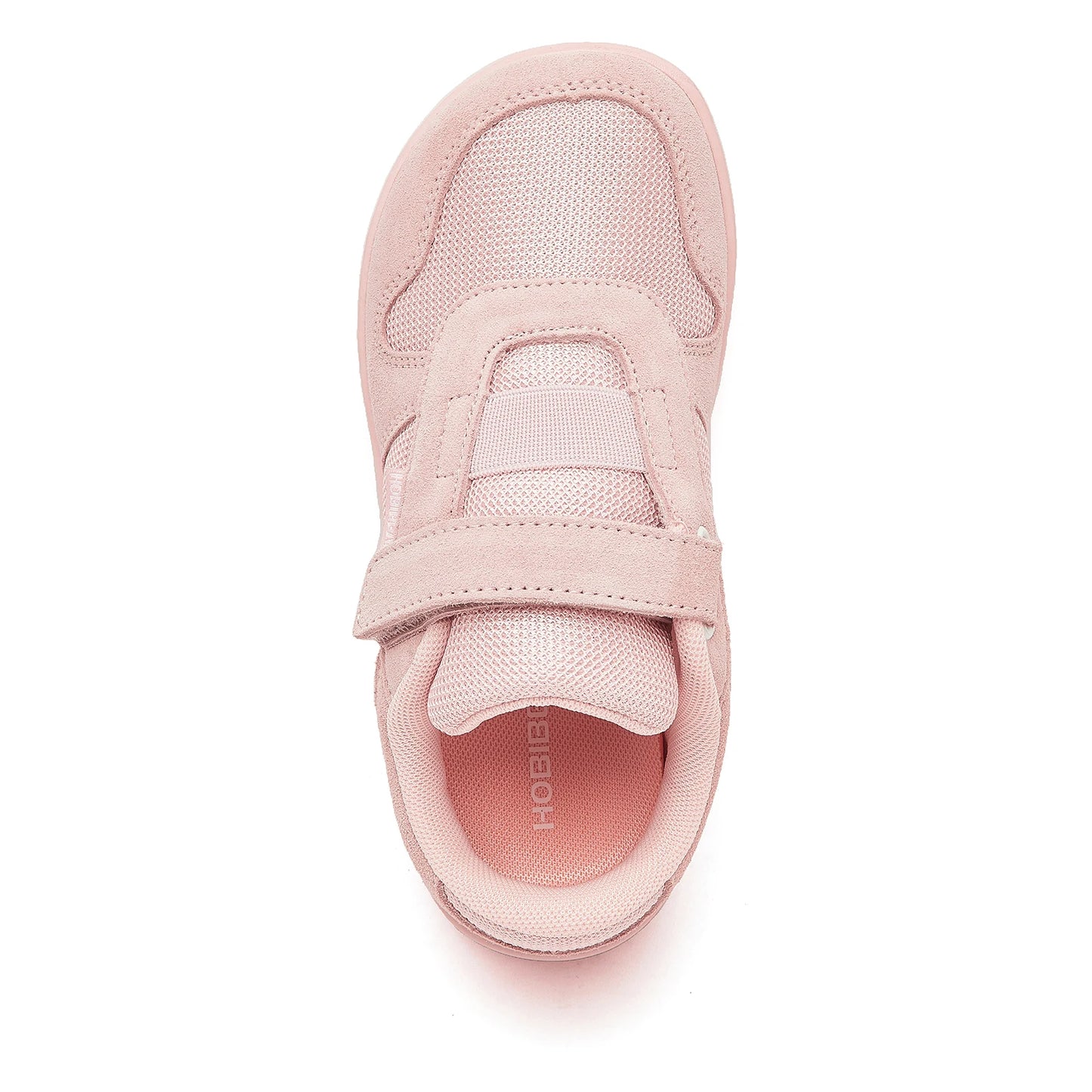 HOBIBEAR Kids Wide Toe Barefoot Shoes – Minimalist Hook & Loop Sneakers, Lightweight Artificial Leather Mesh for Little & Big Kids