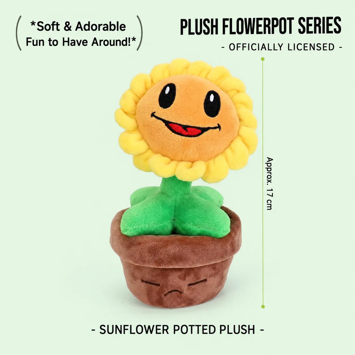 Plants vs. Zombies 2 Plush Toys - Sunflower and Peashooter Potted Plant Dolls, Soft Pillow Toys and Gifts for Teens
