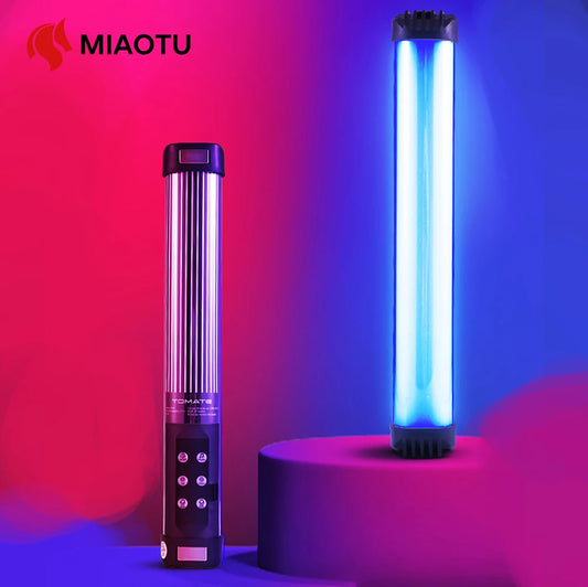 MIAOTU 30cm Handheld RGB LED Stick Light – Colorful Photography Wand with CRI 95+, 2500K-9000K Studio Lamp