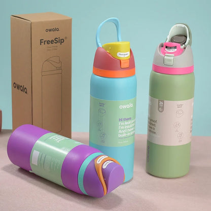 32oz Insulated Stainless Steel Water Bottle with Straw – BPA-Free Sports Bottle, Perfect for Travel