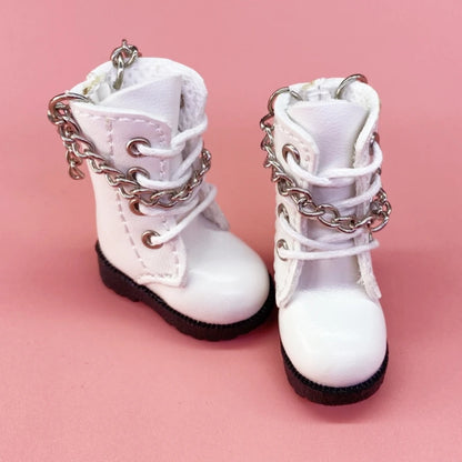 Tilda Doll Boots – 1/8 Mini Leather Shoes for Blythe & Azone Dolls, Casual Doll Accessories