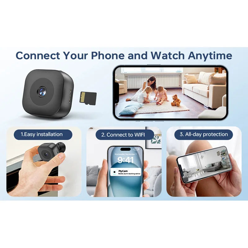 Xiaomi Mini HD 4K WiFi Camera — Wireless Security Monitor for Smart Home, Remote Video Surveillance Camcorder