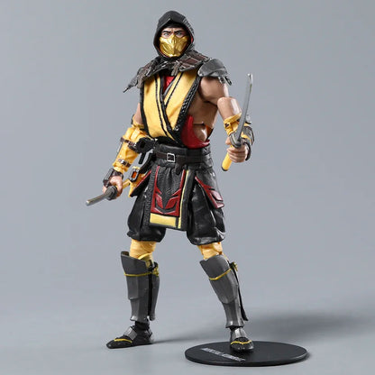 Scorpion & Sub-Zero Mortal Kombat 7" Action Figures – Exclusive Series 1 Movie Collectible Toy Dolls