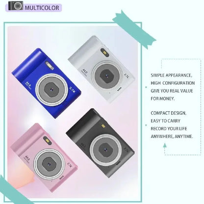 Digital Kids Camera — Compact 1080P Camcorder with Autofocus, 8x Zoom for Beginner Photography