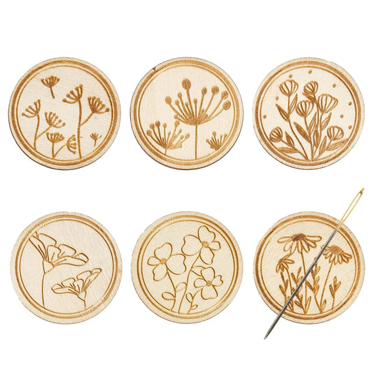 2PCS Round Magnetic Needle Minder Set Retro Embroidery Needle Holder Magnets
