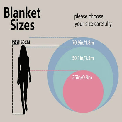 Warm Pizza Plush Blanket - Super Soft Round Throw Blanket for Bed Sofa Camping Winter Decor and Cozy Home Use