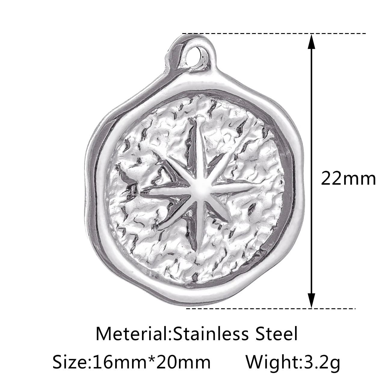 Stainless Steel Sunburst Sun Moon Star Charms Pendant – DIY Jewelry Making for Necklace, Bracelet & Earrings