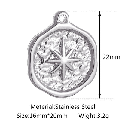 Stainless Steel Sunburst Sun Moon Star Charms Pendant – DIY Jewelry Making for Necklace, Bracelet & Earrings