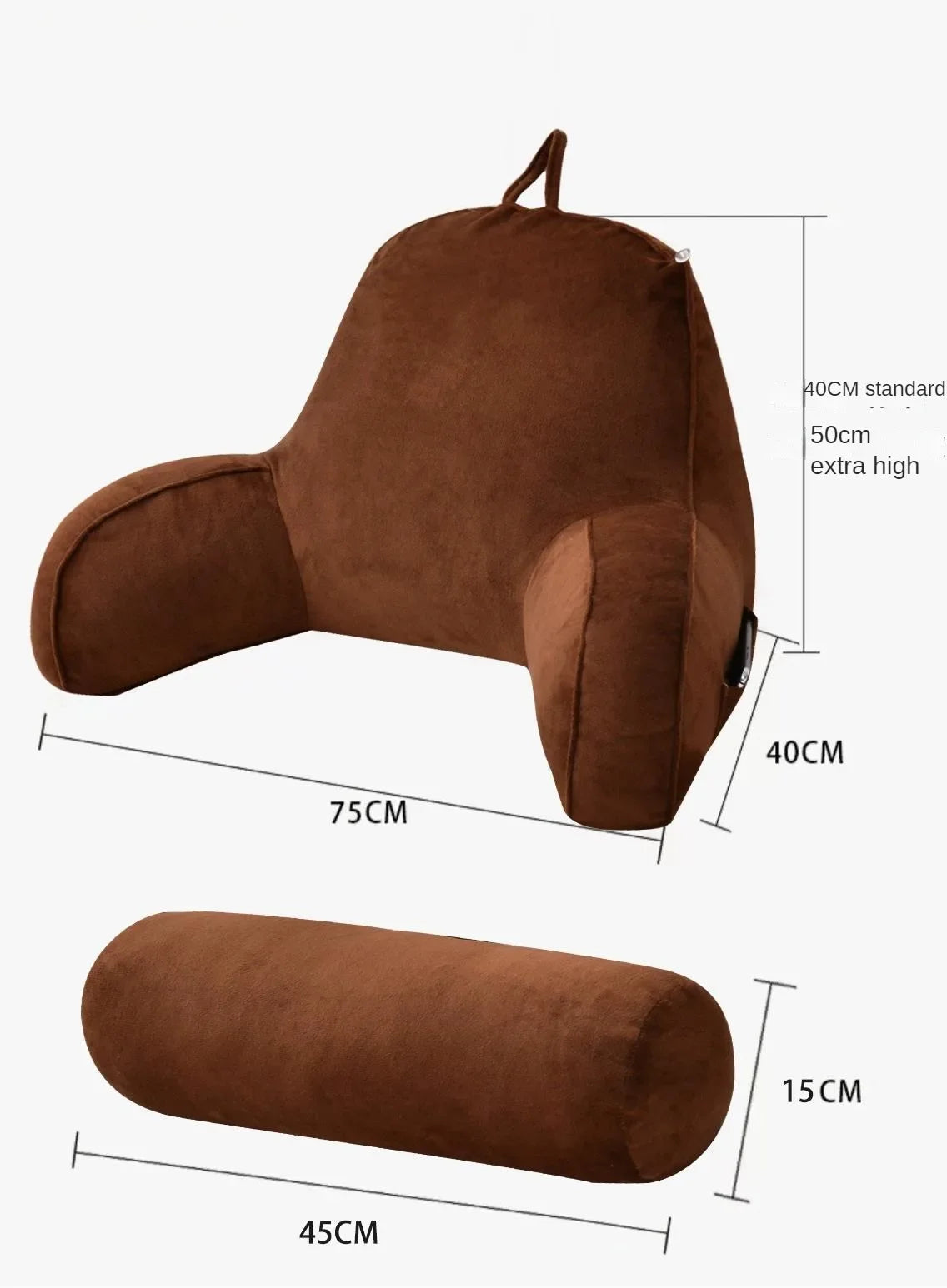 Ultra Soft Memory Foam Reading Pillow – Office & Sofa Back Cushion, Lumbar Support for Bedside & Backrest Relief