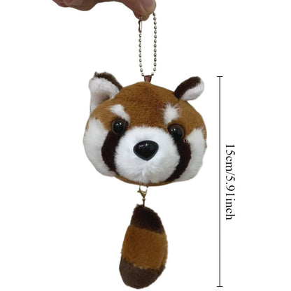 Red Panda Plush Backpack, Cute Plushie Doll Crossbody, Soft Fur Shoulder Bag for Women, Camping, Travel, Party, Birthday Gift