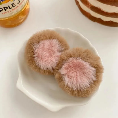 New Cartoon Animal Hair Clip – Cat Ear Plush Hair Claw for Women & Girls Winter Hair Accessory