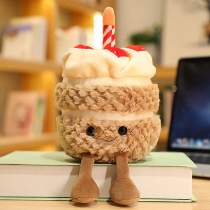 Cartoon Cake Plush Toy - Colorful Birthday Cake, Wedding Cake, Cookie, and Dessert Stuffed Doll for Cute Home Decor and Gifts