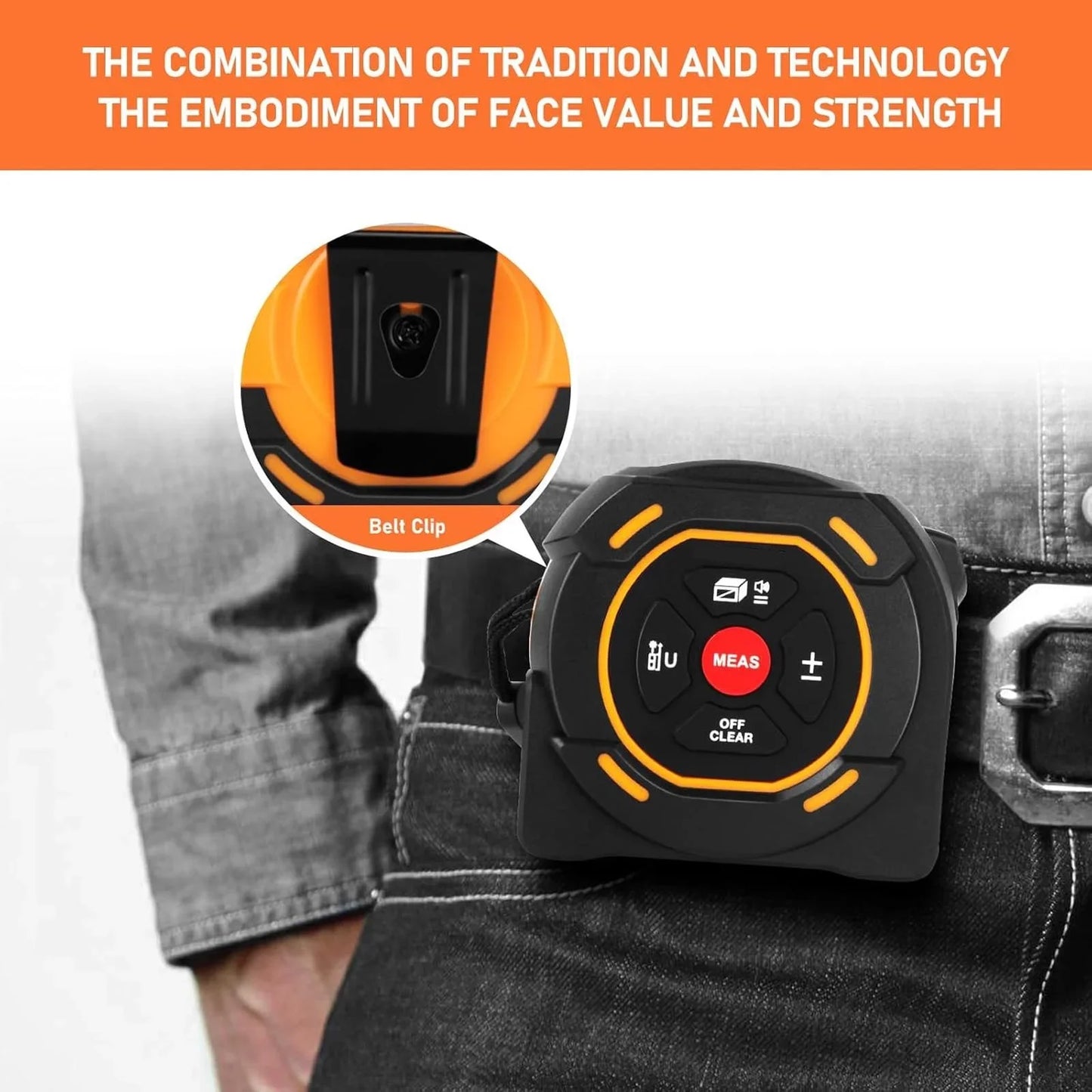 3-in-1 Laser Distance Measure 40/60M — Infrared Smart Ruler High-Precision Measuring Tool