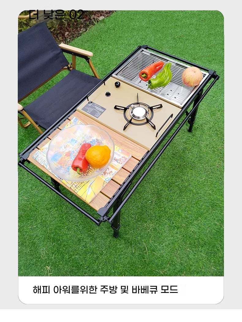Lohascamping Folding IGT Table – Lightweight Portable Roll Table with Adjustable Legs for BBQ, Desktop Burner & Backpacking