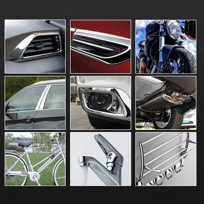 Chrome Polish Paste for Cars – Scratch Repair and Shine Restorer for Door Handles, Window Frames & Car Emblems