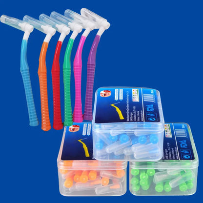 20-Piece Push-Pull Interdental Brushes – Orthodontic Toothpicks for Deep Cleaning and Daily Oral Hygiene