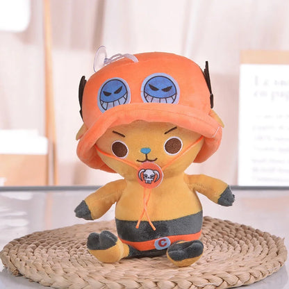 Japanese Anime One Piece Plush Toys — 25cm Luffy, Chopper, Ace & Roronoa Zoro Stuffed Dolls, Cute Cartoon Figure Kids Christmas Gift