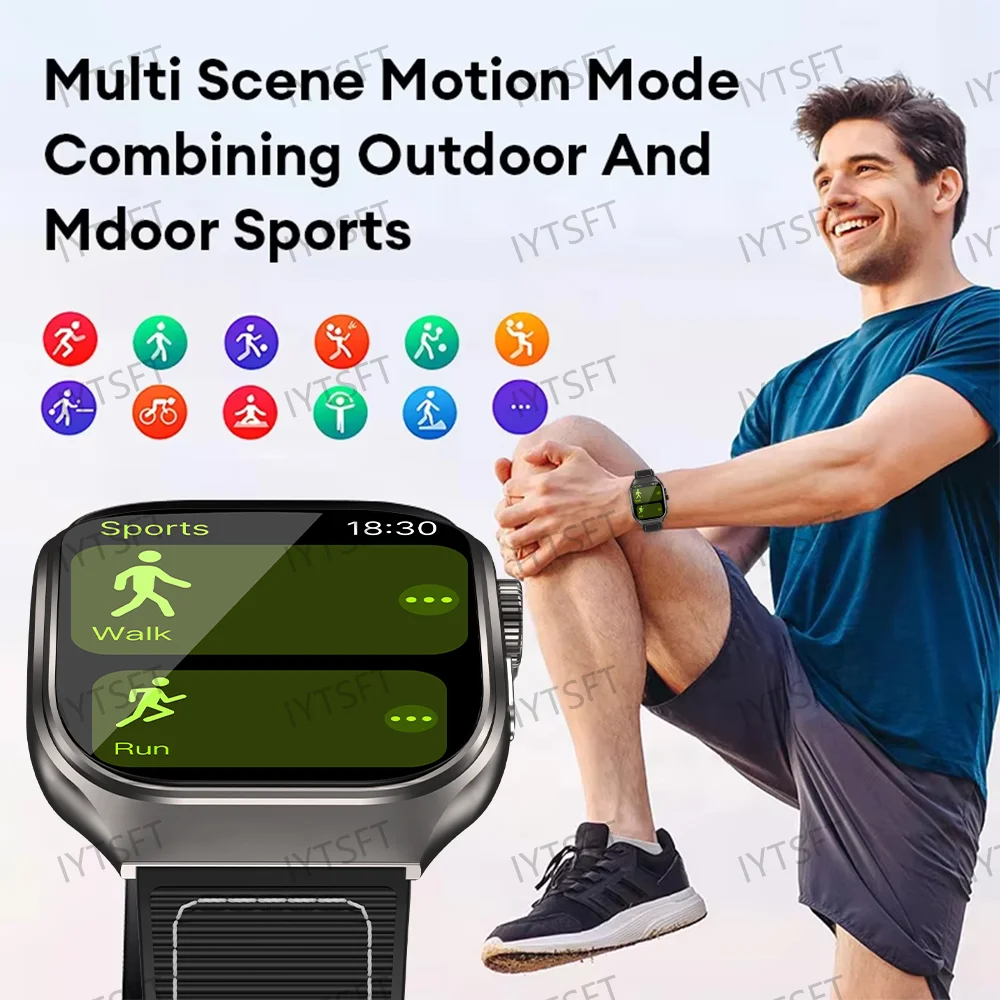 LAXASFIT 2.01-Inch Smart Watch - Bluetooth 5.3 HD Calling & Multiple Sports Modes for Men & Women