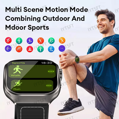 LAXASFIT 2.01-Inch Smart Watch - Bluetooth 5.3 HD Calling & Multiple Sports Modes for Men & Women