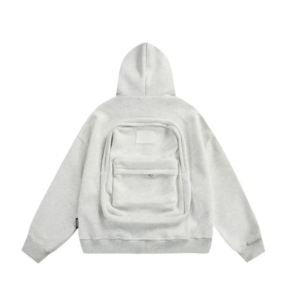 Y2K 3D Backpack Hoodie – Retro Punk Loose Streetwear Jacket for Men
