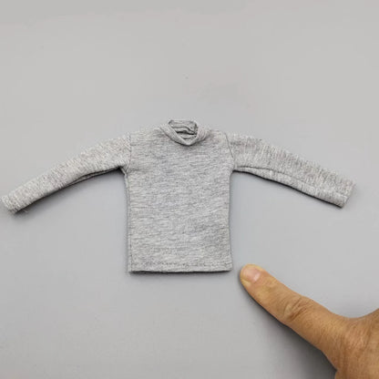1/6 Scale Black T-Shirt for 12" (30cm) Action Figures — Male & Female DIY Model Accessories